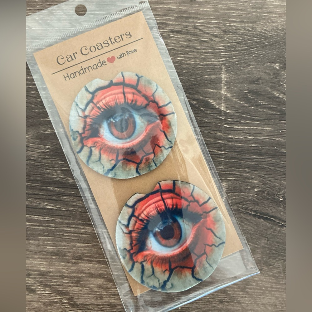 Eye Design Car Coasters